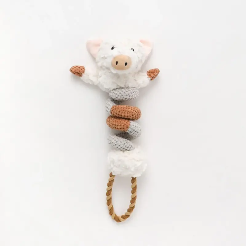 くるくる綱引きブタさん