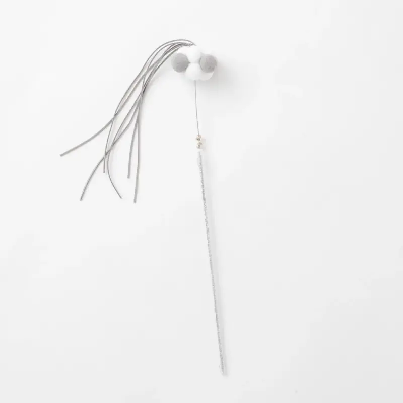 ポンポン付スエードリボンねこじゃらし