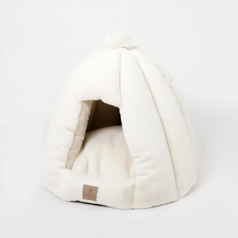 ファードーム型セミクローズドファーペットハウス クッション付