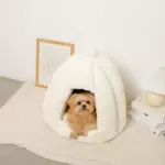 ファードーム型セミクローズドファーペットハウス クッション付