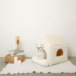 ナチュラル小窓付きコーデュロイペットハウス