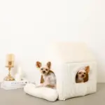 ナチュラル小窓付きコーデュロイペットハウス