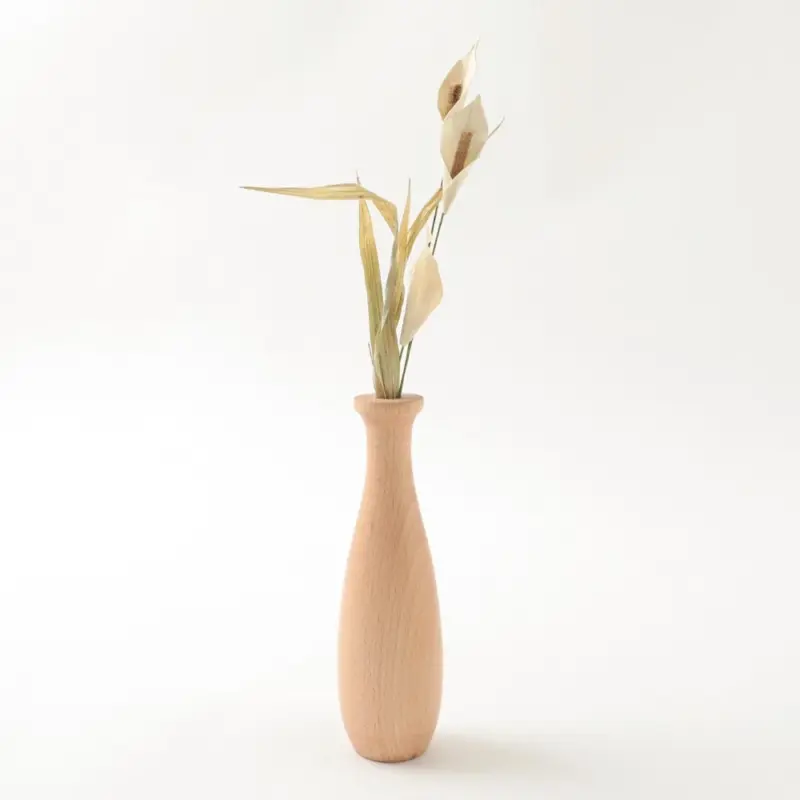 ドライフラワー用ウッドトールフラワーベース