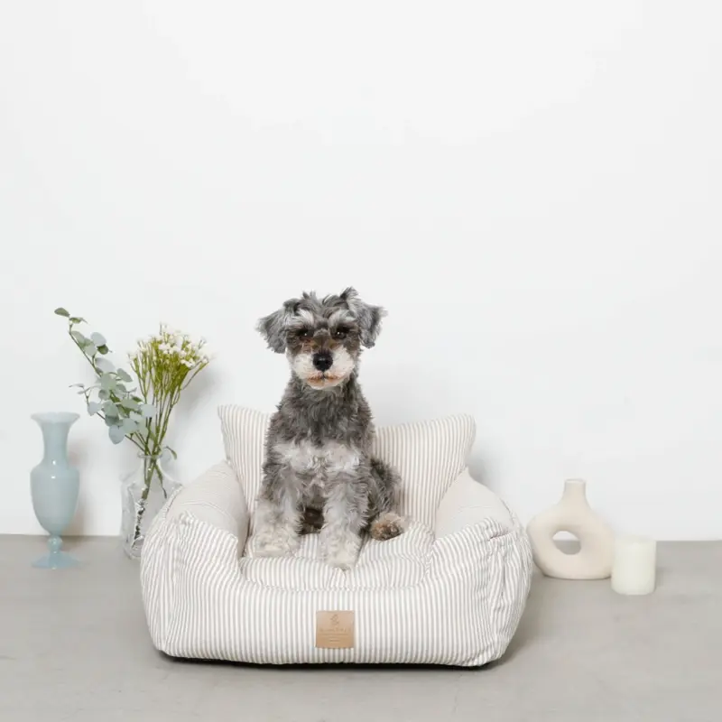 ストライプふんわりドライブペットベッド