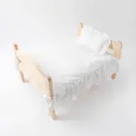 フリル組み立てウッドベッド