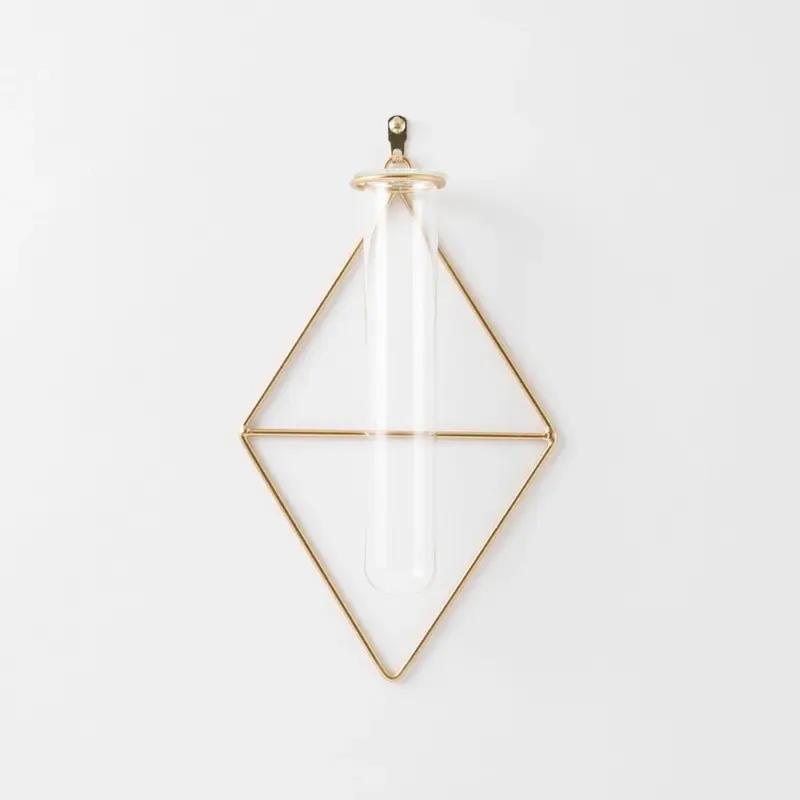 ダイヤ型ウォールフラワーベース フック付