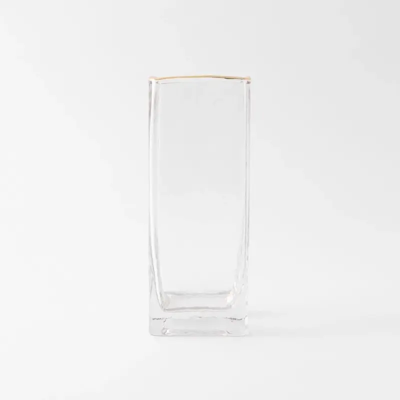 ガラスフラワーベース ゴールド淵