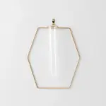 ヘキサゴン型ウォールフラワーベース フック付