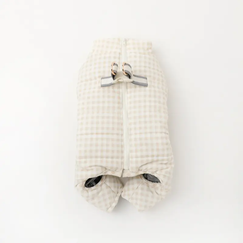 遠赤外線ギンガムチェックロンパースハーネス