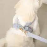 ツイードチェックファーハーネス+リードSET【名入れ刺繍対応】