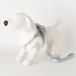 ツイードチェックファーハーネス+リードSET【名入れ刺繍対応】