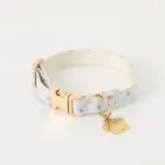 ギンガムチェックいちごフラワーチャームカラー+リードSET【名入れ彫刻対応】