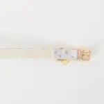 ギンガムチェックいちごフラワーチャームカラー+リードSET【名入れ彫刻対応】