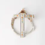 反射フラワー刺繍ハーネス+リードSET【名入れ刺繍対応】