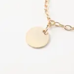 サークルチャームチェーンネックレス【名入れ彫刻対応】