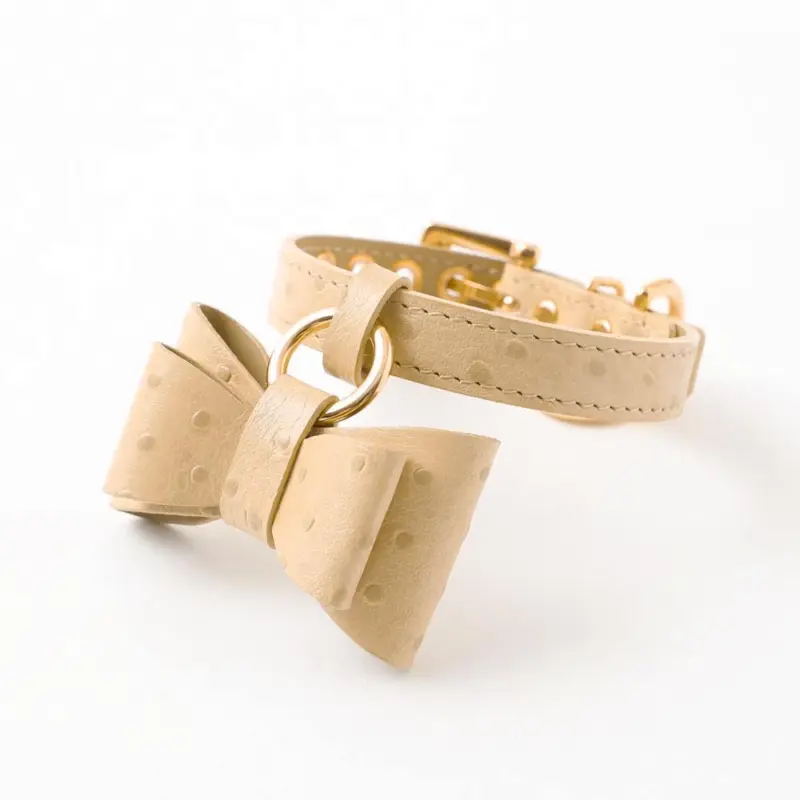 オーストレザーリボンペンダントカラー【名入れ彫刻対応】