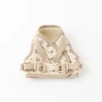 ナチュラルフラワーハーネス＋リードSET【名入れ刺繍対応】