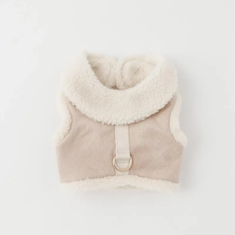 ムートン風ハーネス+リードSET【名入れ刺繍対応】