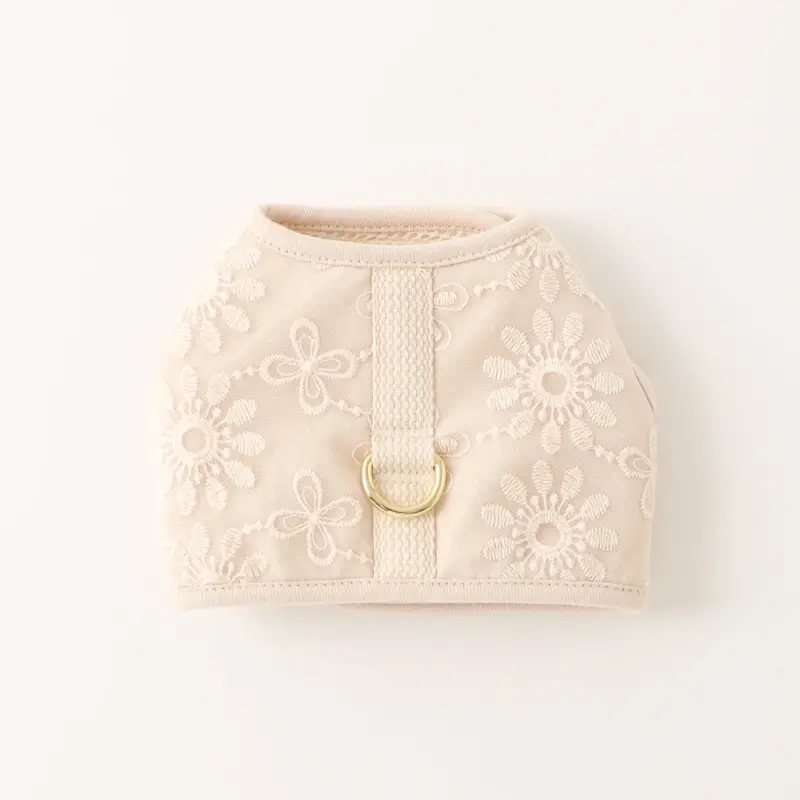刺繍レースハーネス＋リードSET【名入れ刺繍対応】