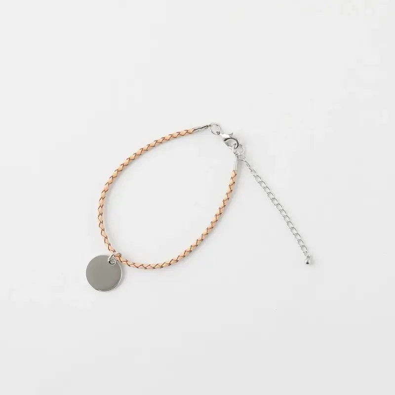 レザークラフトサークルネックレス