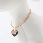 レザークラフトハートネックレス