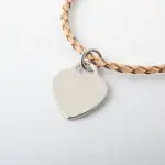 レザークラフトハートネックレス